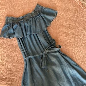 Off the shoulder Jean dress
